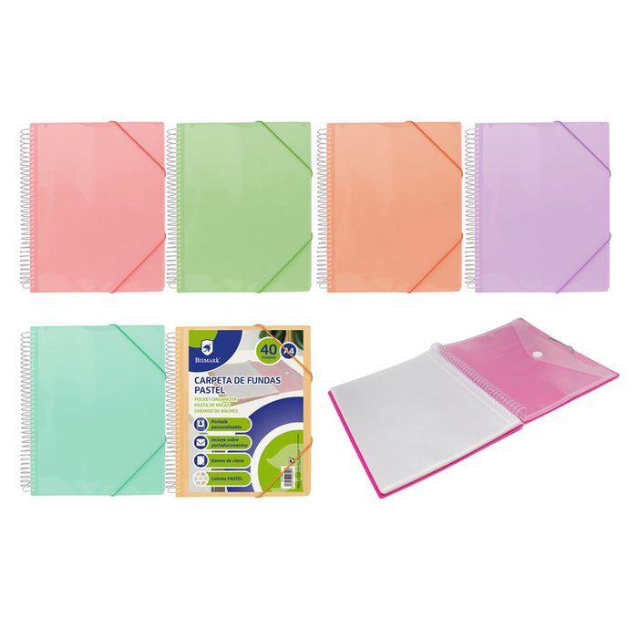 Carpeta de fundas pastel